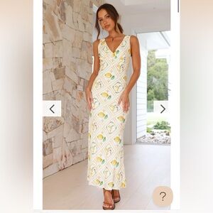 Billy J Lemon Maxi Dress